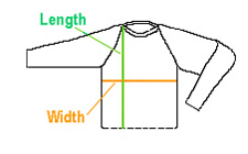 Bella Ladies 3/4 Sleeve Baseball T-shirt Size Chart