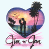 COUPLE NAME DESIGN with beach scene and heart T-Shirt